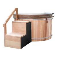 Complete in specifications custom made wooden hot tub fired heater portable mini sauna