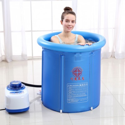 Folding inflatable relax sauna thermostatic spa bathtub