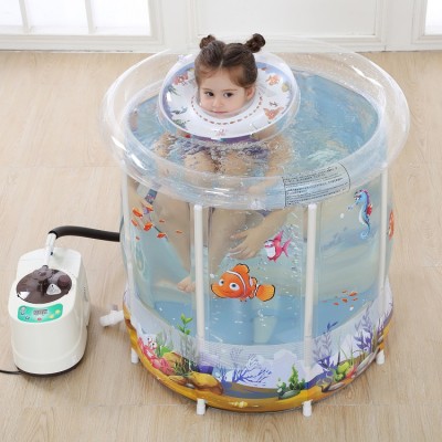 Wholesale colorful modern folding inflatable folding plastic deep baby bathtub