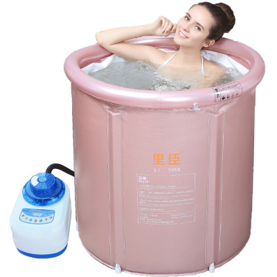 Foldable Plastic Hot Tube Free Standing Soaking Spa Bath Tub