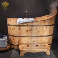 1200mm single sauna spa tub wooden cheap customized bathtub